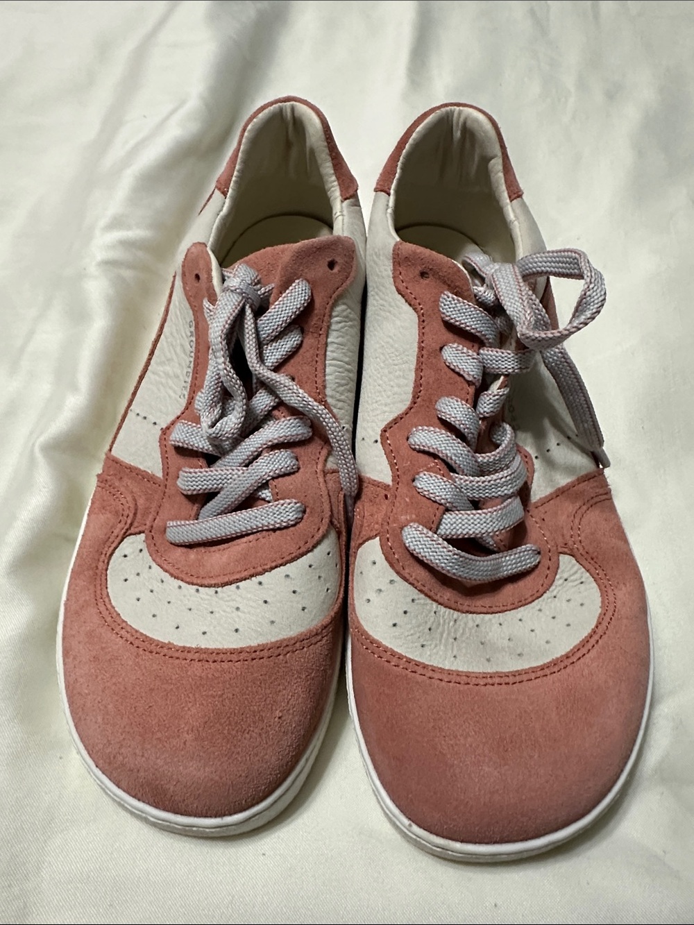Groundies Women’s Lace-Up Suede & Leather Sneakers in Dusty Rose